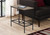 I2075 Side Table - 22""H / Dark Taupe Wood-Look Top With Black Metal Base