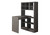 I7041 Computer Desk - L-Shaped With Bookcase / Dark Taupe