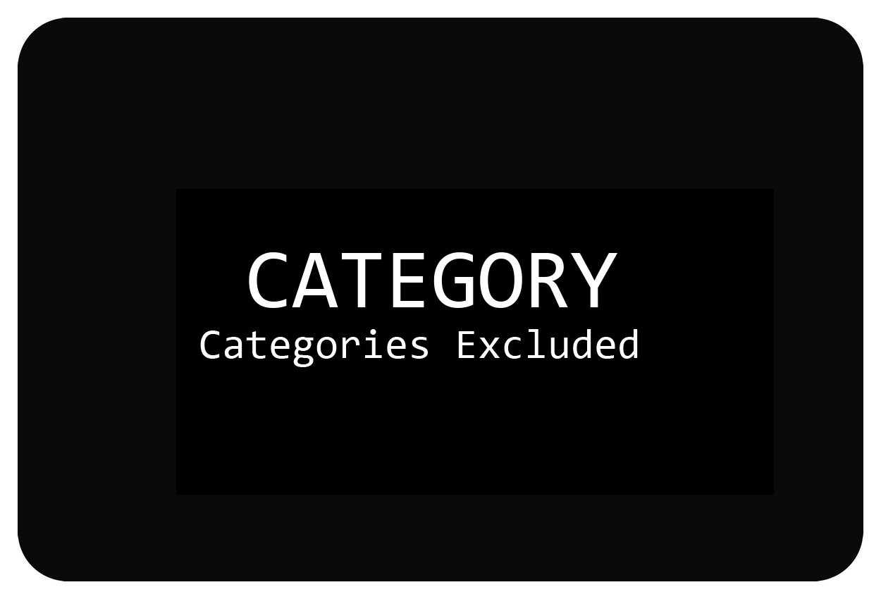 CATEGORY | Categories Excluded