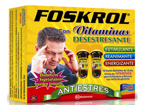 Foskrol vitamina desestresante 15 ml x 10 viales bebibles