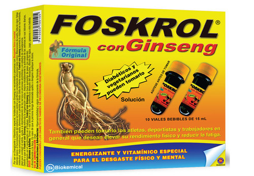 Foskrol con Ginseng x 10 viales bebibles