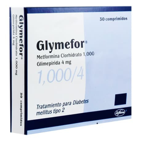 Glymefor 1000 mg/ 4 mg X 30 comprimidos