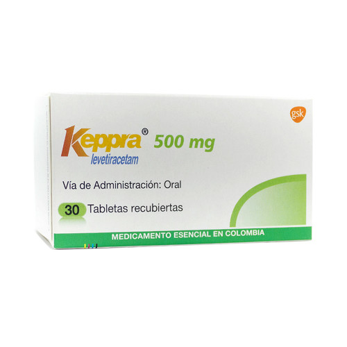 Keppra 500 mg X 30 tabletas