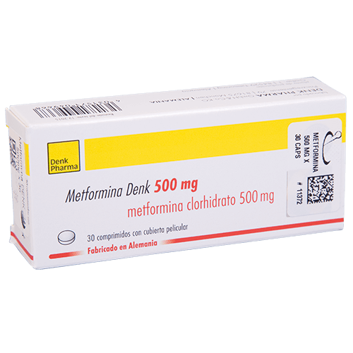 Metformina DENK 500 mg X 30 tabletas