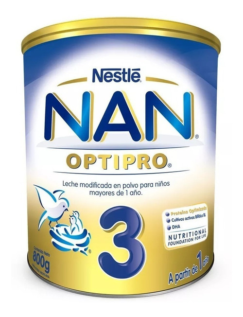 Nan 3 Optipro Polvo Lata 800 Gr