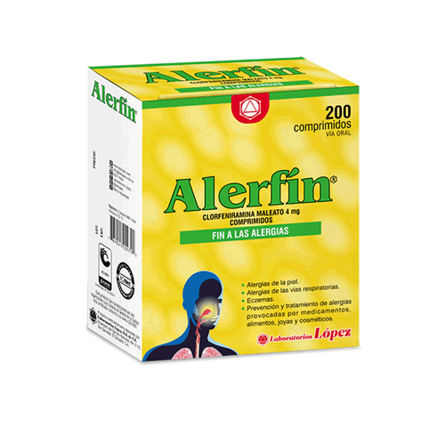 Alerfin 4 mg X 200 comprimidos