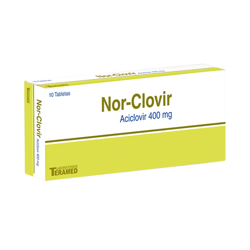Nor-clovir 400 mg X 10 tabletas