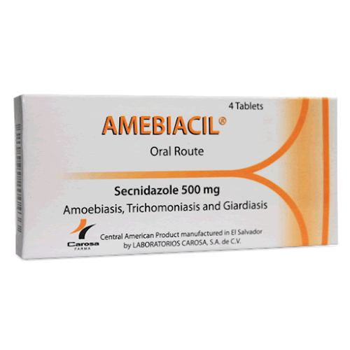 Amebiacil 500 mg X 4 tabletas