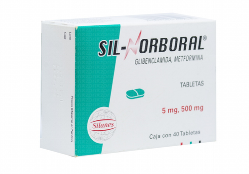 Sil-norboral 500 mg/ 5 mg X 40 capsulas