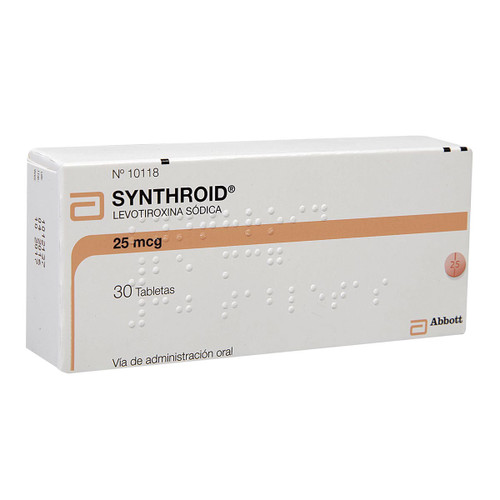 Synthroid 25 MCG X 30 tabletas