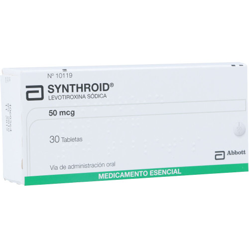 Synthroid 50 MCG X 30 tabletas
