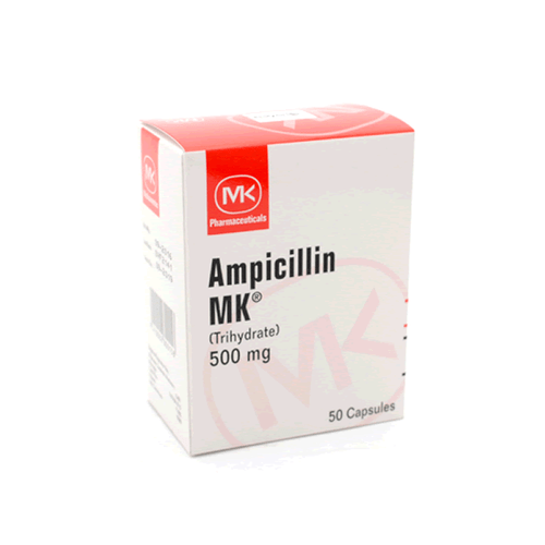 Ampicilina MK 500 mg X 50 capsulas
