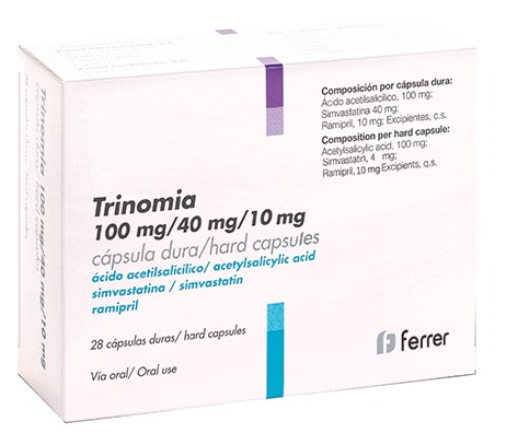 Trinomia 100/ 40 mg 10 mg X 28 capsulas