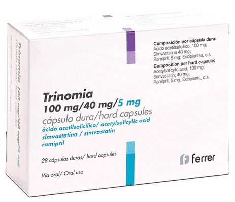 Trinomia 100/ 40 mg 5 mg X 28 capsulas