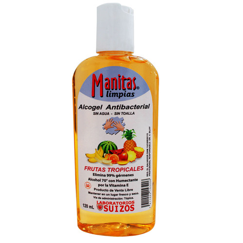 Manitas Limpias Alcogel Frutas Tropicales 4 Onz