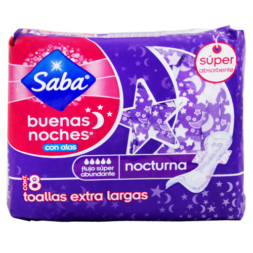 Toalla Femenina Saba Buenas Noches con Alas x 8