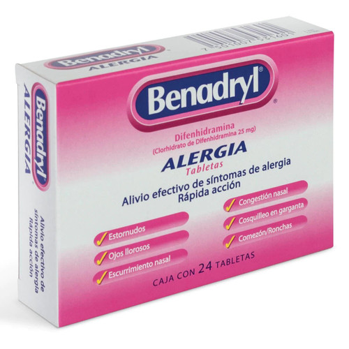 Benadryl Alergia 25MG x 24 Tabletas