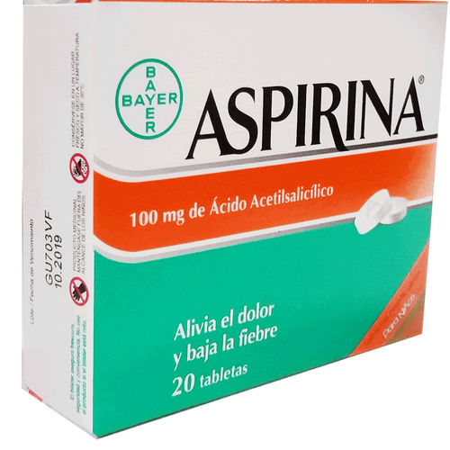 Aspirina Infantil 100 mg X 20 tableta masticable