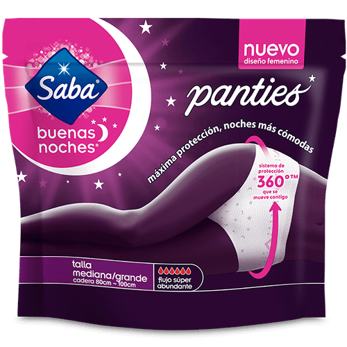 Panties Nocturnas Saba Talla M X3 Uni