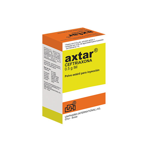 Axtar Vial 0.5g IM inyectable 2 ml x ampolla