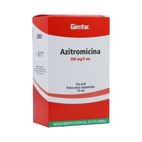 Azitromicina Genfar 200 mg/ 5 ml x 15 ml