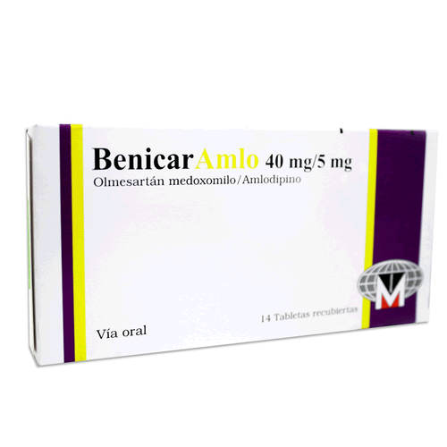 Benicar Amlo Tabl 40 mg / 5 mg X 14 tabletas