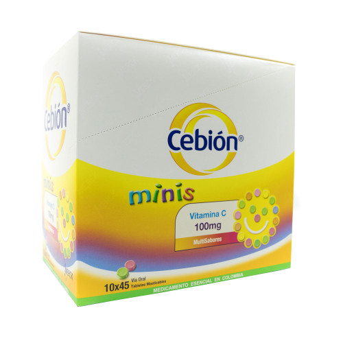 Cebion Minis (Infantil) 100 mg X 450 (inf) tabletas masticables