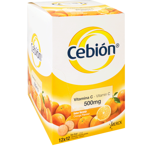 Cebion Naranja 500 mg X 144 tabletas masticables