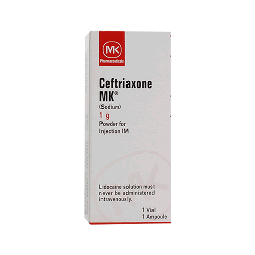 Ceftriaxona Mk  Vial + Ampolla 1 Gr