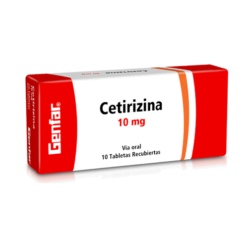 Cetirizina GF 10 mg X 10 tabletas