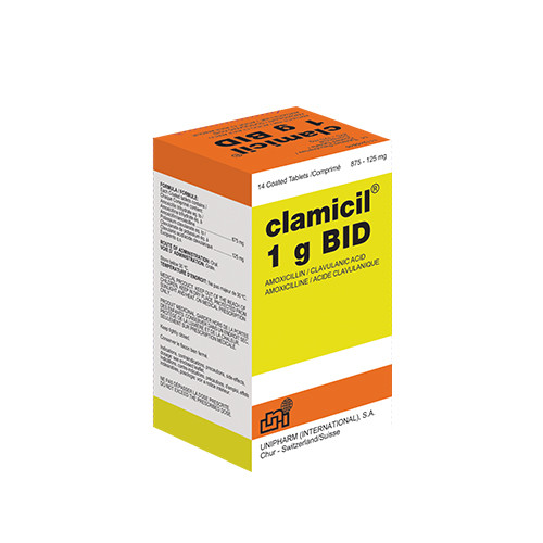 Clamicil Bid 875 mg x 14 tabletas