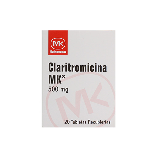 Claritromicina MK 500 mg x 20 tabletas