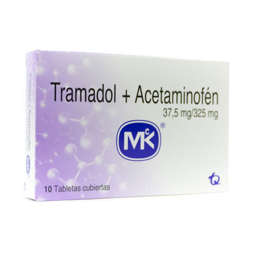 Tramadol + Acetaminofén MK 37.5/325MG x 10 Tabletas
