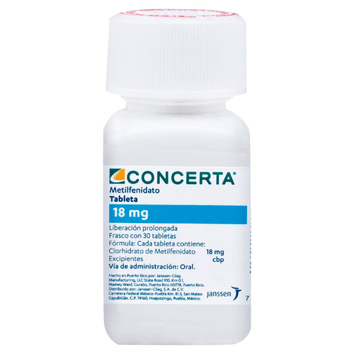 Concerta 18 mg X 30 tabletas