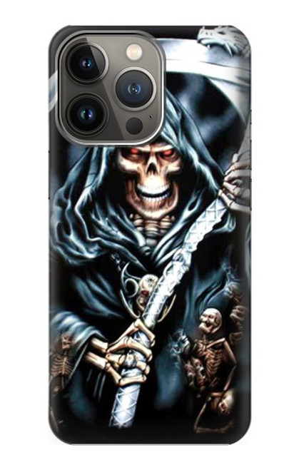 W0295 Grim Reaper Hard Case and Leather Flip Case For iPhone 13 Pro