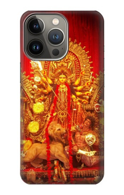 W1030 Hindu God Durga Puja Hard Case and Leather Flip Case For iPhone 13 Pro