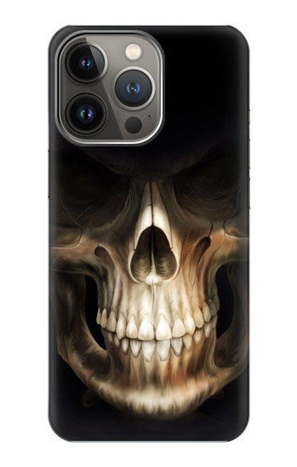 W1107 Skull Face Grim Reaper Hard Case and Leather Flip Case For iPhone 13 Pro