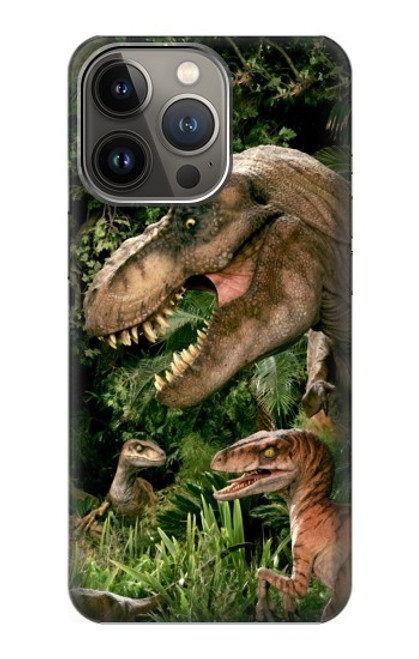 W1452 Trex Raptor Dinosaur Hard Case and Leather Flip Case For iPhone 13 Pro