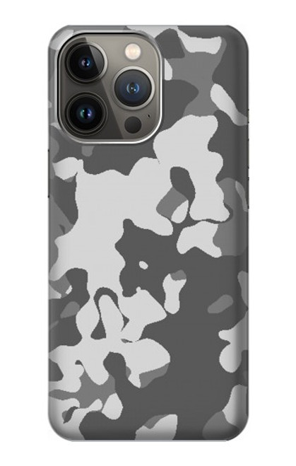 W2186 Gray Camo Camouflage Graphic Printed Hard Case and Leather Flip Case For iPhone 13 Pro