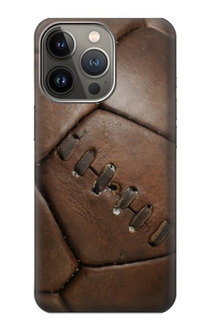 W2661 Leather Soccer Football Graphic Hard Case and Leather Flip Case For iPhone 13 Pro