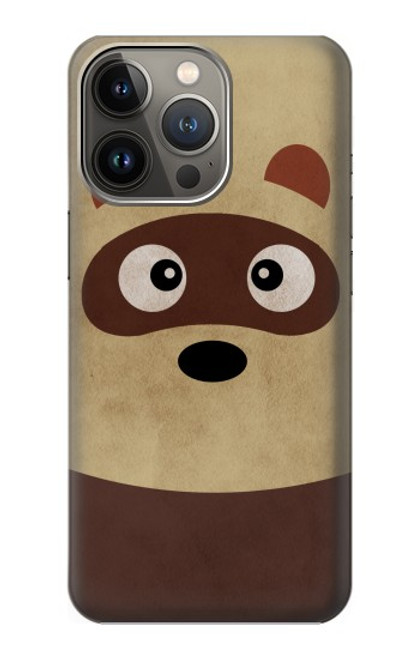 W2825 Cute Cartoon Raccoon Hard Case and Leather Flip Case For iPhone 13 Pro