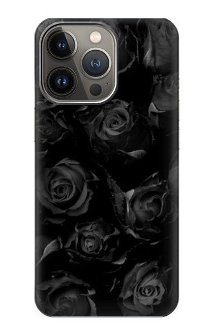 W3153 Black Roses Hard Case and Leather Flip Case For iPhone 13 Pro