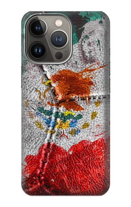 W3314 Mexico Flag Vinatage Football Graphic Hard Case and Leather Flip Case For iPhone 13 Pro