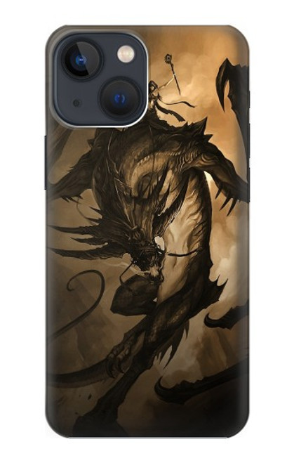 W0388 Dragon Rider Hard Case and Leather Flip Case For iPhone 13 mini