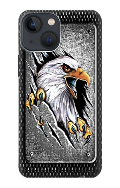 W0855 Eagle Metal Hard Case and Leather Flip Case For iPhone 13 mini