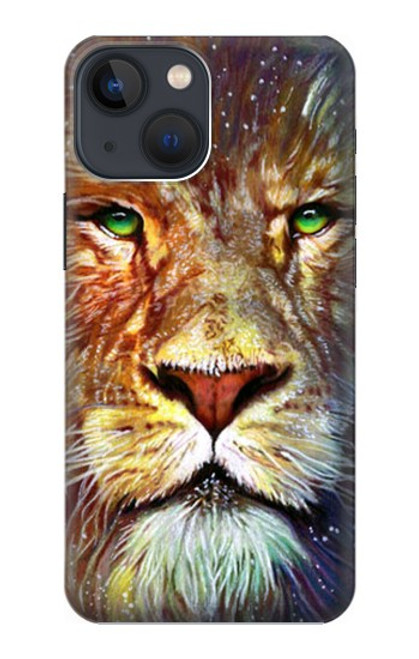 W1354 Lion Hard Case and Leather Flip Case For iPhone 13 mini