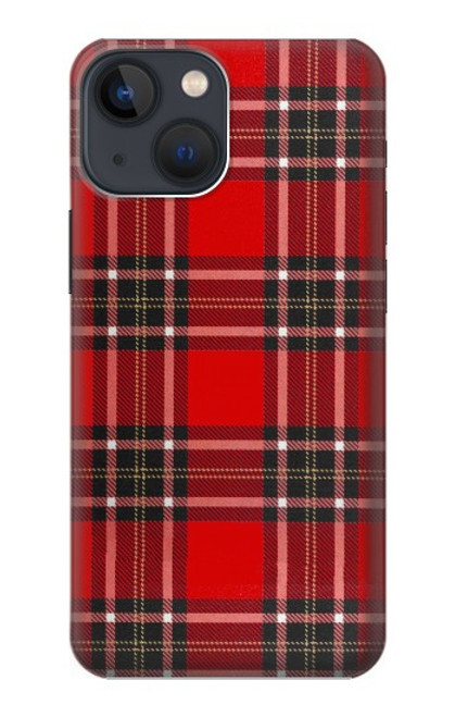 W2374 Tartan Red Pattern Hard Case and Leather Flip Case For iPhone 13 mini