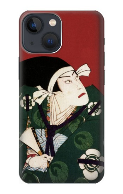 W2498 Japan Art Toyohara Kunichika Hard Case and Leather Flip Case For iPhone 13 mini