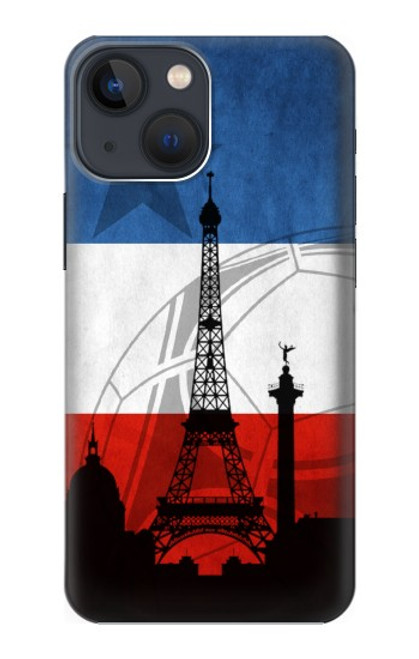 W2980 France Football Soccer Hard Case and Leather Flip Case For iPhone 13 mini