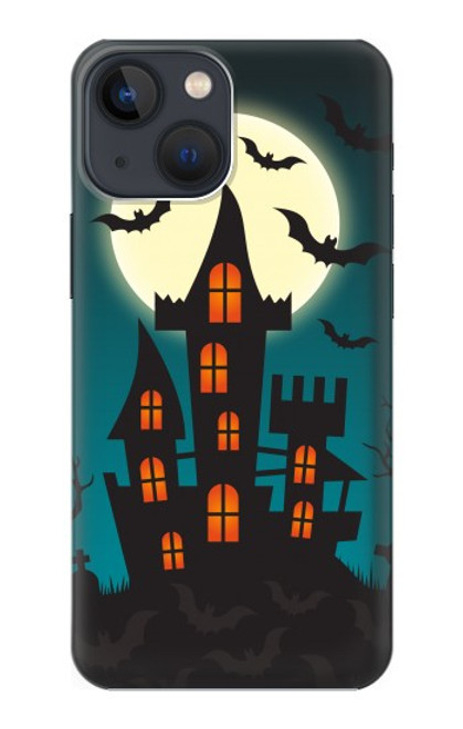 W3268 Halloween Festival Castle Hard Case and Leather Flip Case For iPhone 13 mini